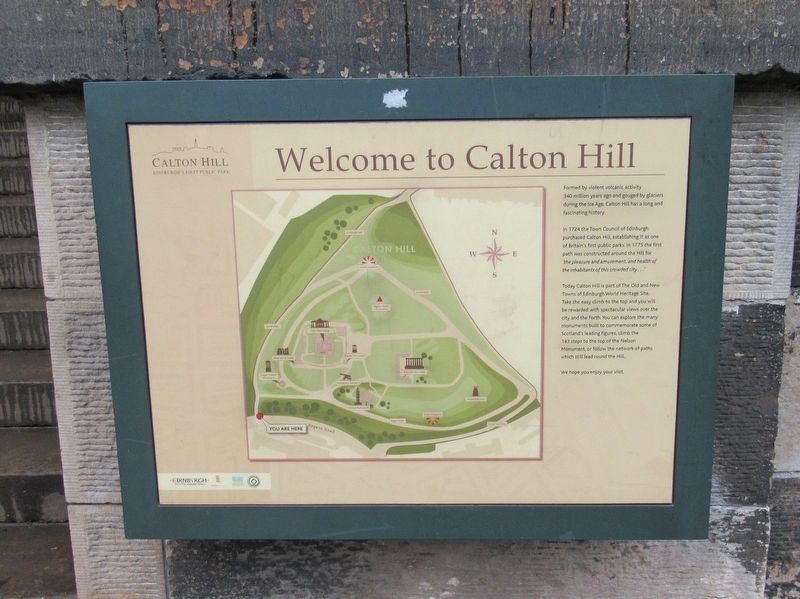 Calton Hill Marker. Click for full size. Calton Hill Marker image. Click for full size.