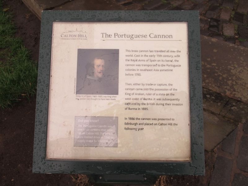 The Portugese Cannon Marker. Click for full size. The Portugese Cannon Marker image. Click for full size.