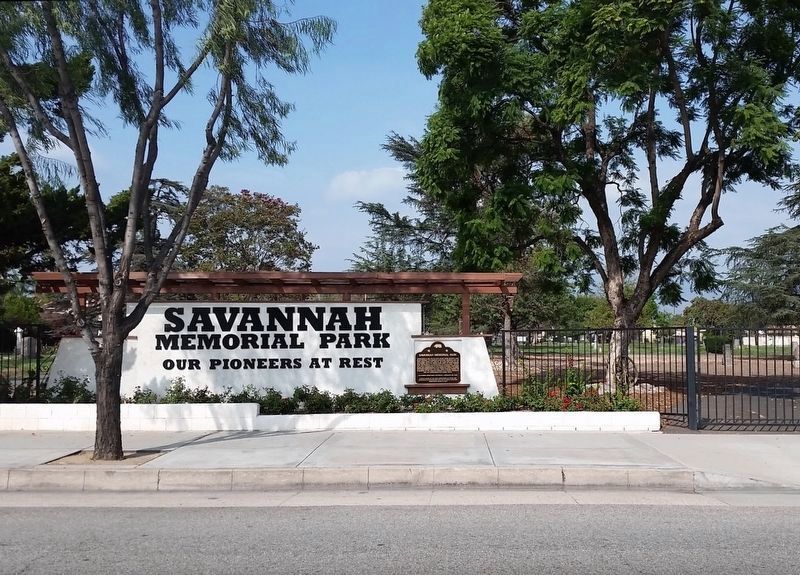 Savannah Memorial Park Marker. Click for full size. Savannah Memorial Park Marker image. Click for full size.