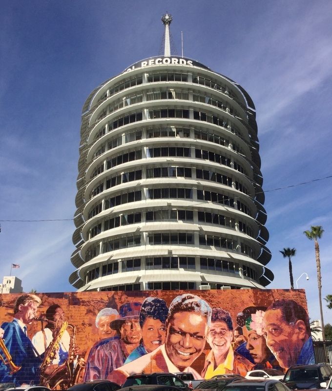 Capitol Records Building and Mural image. Click for full size.