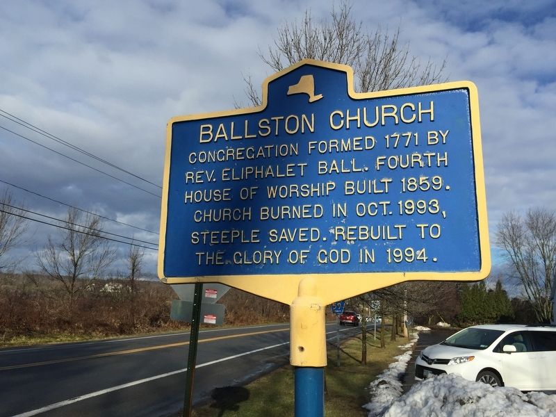Ballston Church Marker image. Click for full size.
