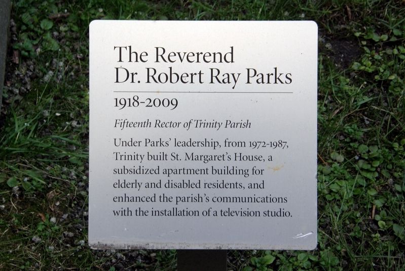 The Reverend Dr. Robert Ray Parks Marker. Click for full size. The Reverend Dr. Robert Ray Parks Marker image. Click for full size.