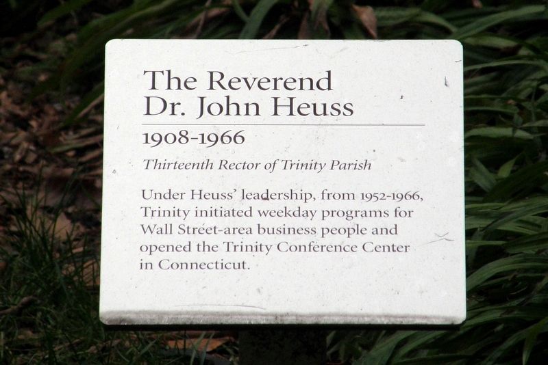 The Reverend Dr. John Heuss Marker image. Click for full size.