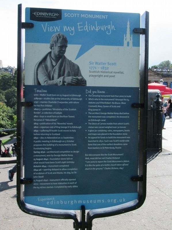 Scott Monument Marker. Click for full size. Scott Monument Marker image. Click for full size.