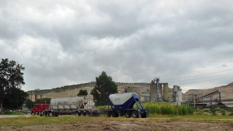 Trident Cement Plant & Transfer Vehicle (<i>view from near marker</i>) image. Click for full size.