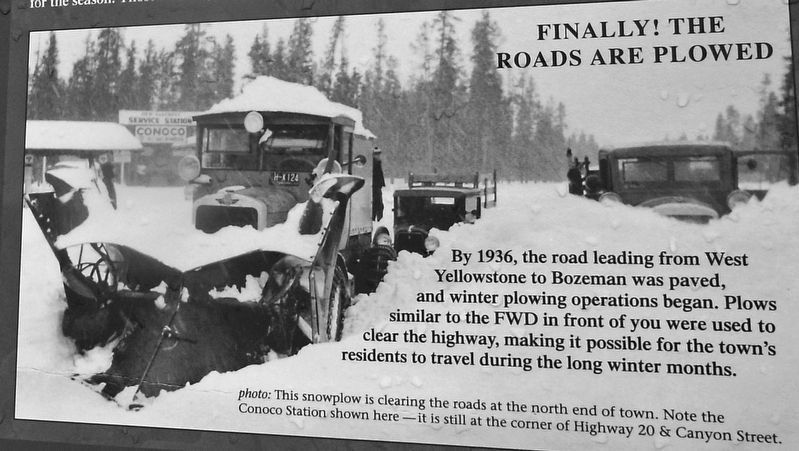 Marker detail: Snowplow clearing roads at the north end of town image. Click for full size.