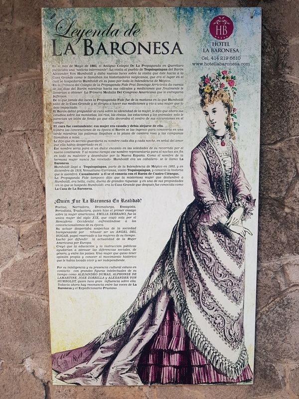 The Legend of the Baroness Marker image. Click for full size.