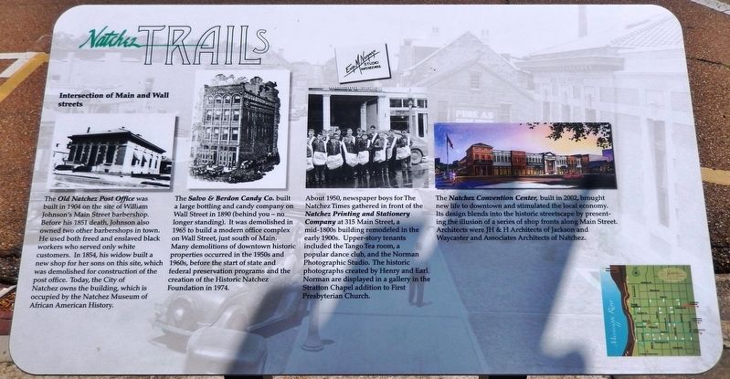 Intersection of Main and Wall streets Marker image. Click for full size.