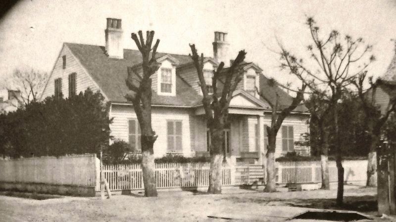 Marker detail: Peter Gemmell cottage (c. 1837) image. Click for full size.