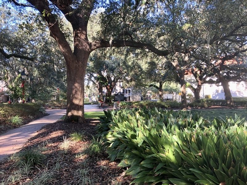 View of marker looking west into Chatham Square.. Click for full size. View of marker looking west into Chatham Square. image. Click for full size.