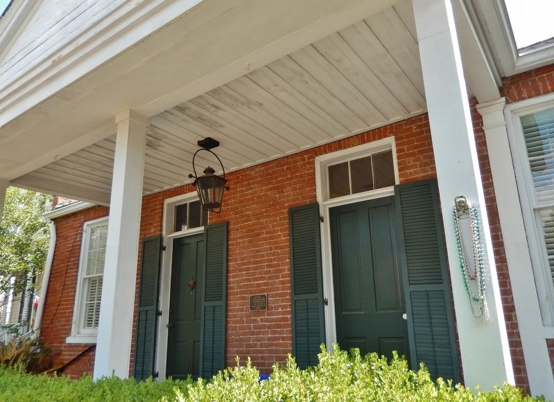 Lambert-Taylor House Marker (<i>wide view; marker visible between doors</i>) image. Click for full size.