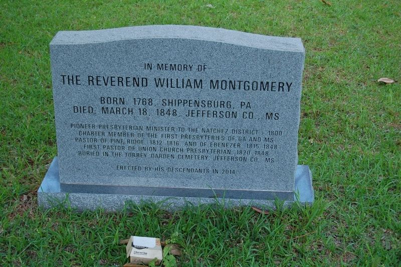 The Reverend William Montgomery Marker image. Click for full size.