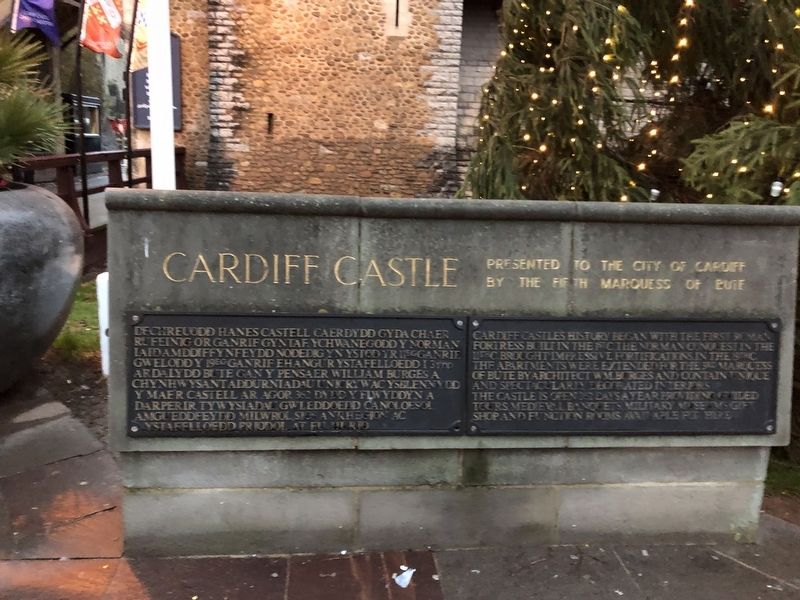 Cardiff Castle Marker. Click for full size. Cardiff Castle Marker image. Click for full size.