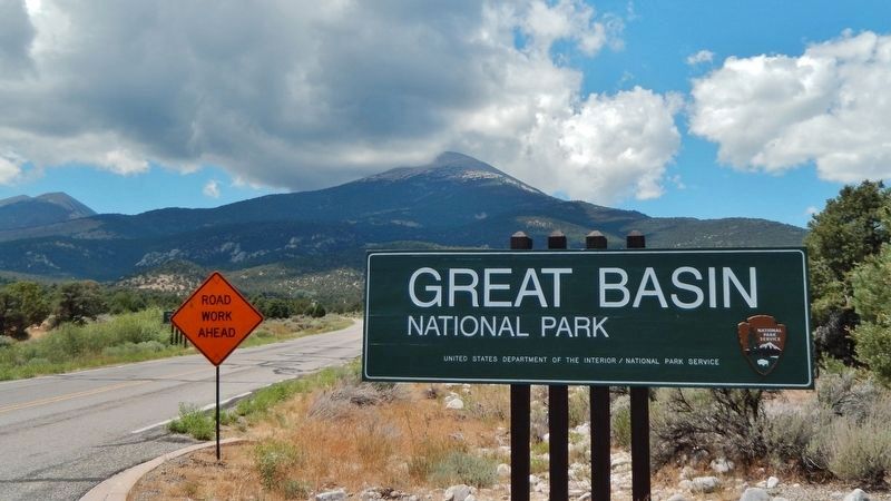 Great Basin National Park Entrance Sign, Lehman Caves Road (Nevada State Highway 488) image. Click for full size.