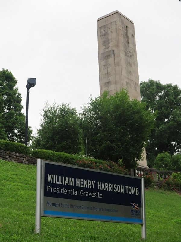 William Henry Harrison Tomb Marker. Click for full size. William Henry Harrison Tomb Marker image. Click for full size.