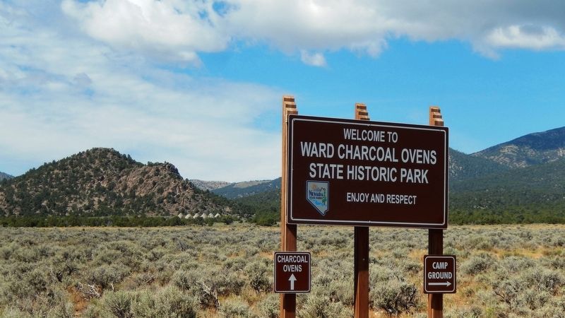 Ward Charcoal Ovens State Park Sign (<i>on Cave Valley Road/County Road 45</i>) image. Click for full size.