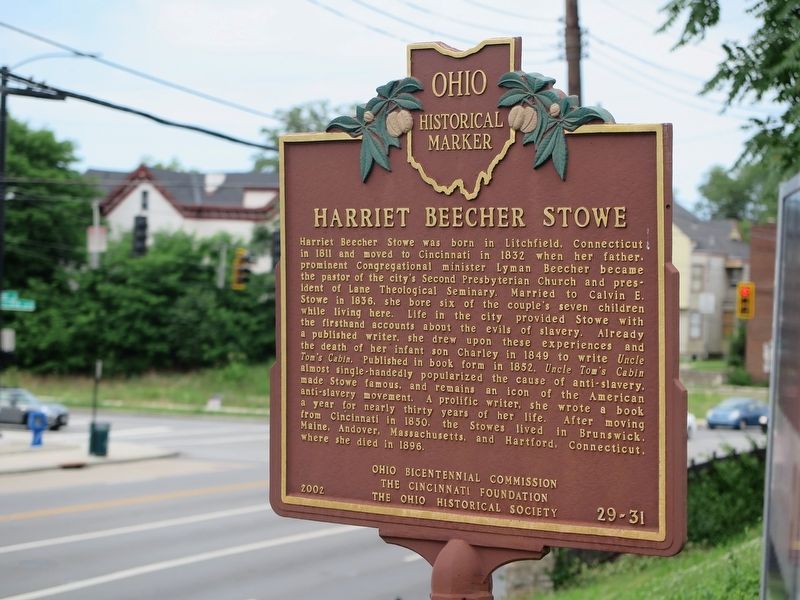 Harriet Beecher Stowe Marker image. Click for full size.