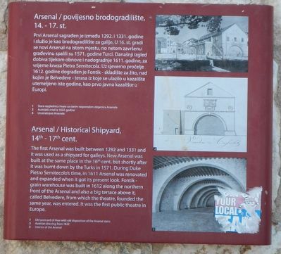 Arsenal / Historical Shipyard, 14th-17th cent. Marker image. Click for full size.