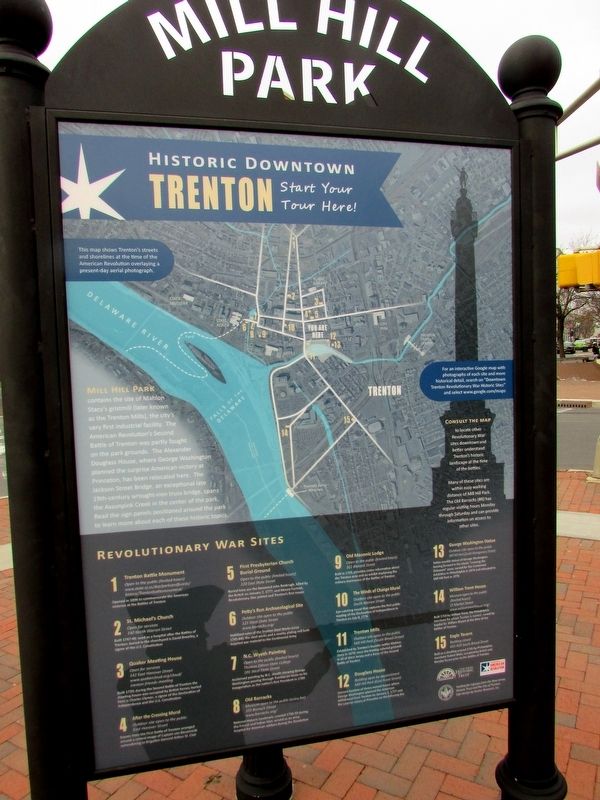 Historic Downtown Trenton Marker. Click for full size. Historic Downtown Trenton Marker image. Click for full size.