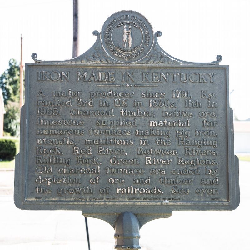Iron Made in Kentucky Marker side of marker image. Click for full size.