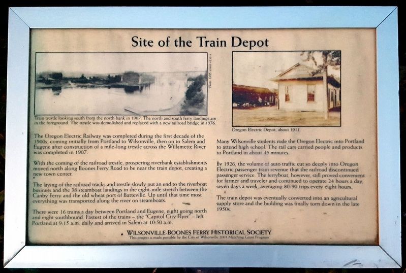 Site of the Train Depot Marker. Click for full size. Site of the Train Depot Marker image. Click for full size.