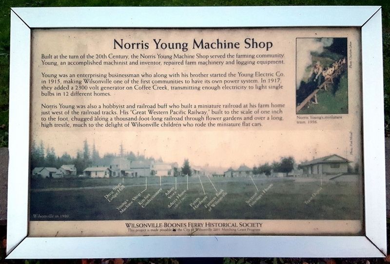 Norris Young Machine Shop Marker image. Click for full size.