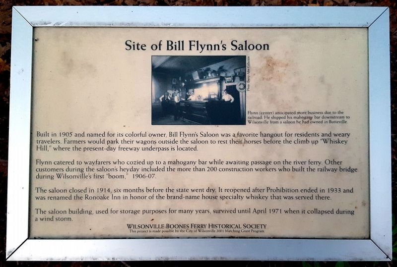 Site of Bill Flynn’s Saloon Marker. Click for full size. Site of Bill Flynn’s Saloon Marker image. Click for full size.