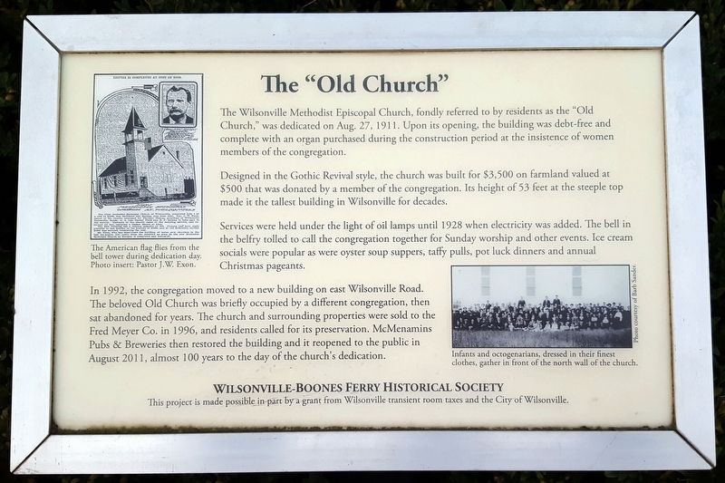 The “Old Church” Marker. Click for full size. The “Old Church” Marker image. Click for full size.