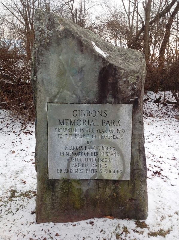 Gibbons Memorial Park Marker image. Click for full size.
