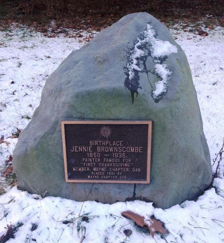 Jennie Brownscombe Birthplace Marker. Click for full size. Jennie Brownscombe Birthplace Marker image. Click for full size.