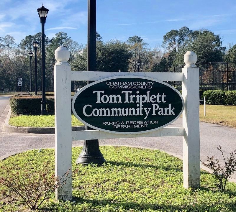 Marker is located in the Tom Triplett Community Park. image. Click for full size.