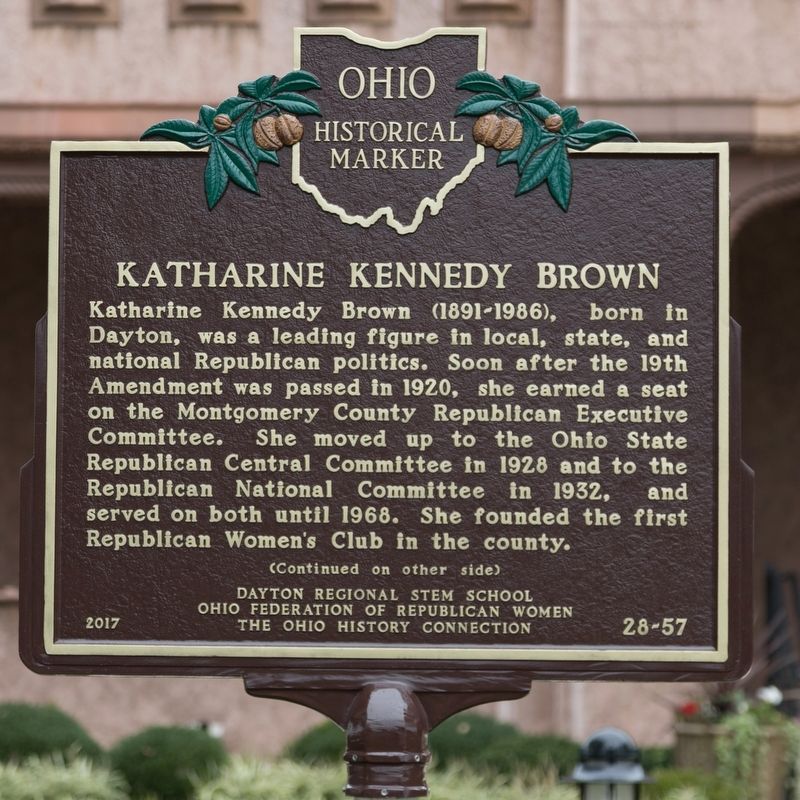 Katharine Kennedy Brown Marker, side one. Click for full size. Katharine Kennedy Brown Marker, side one image. Click for full size.