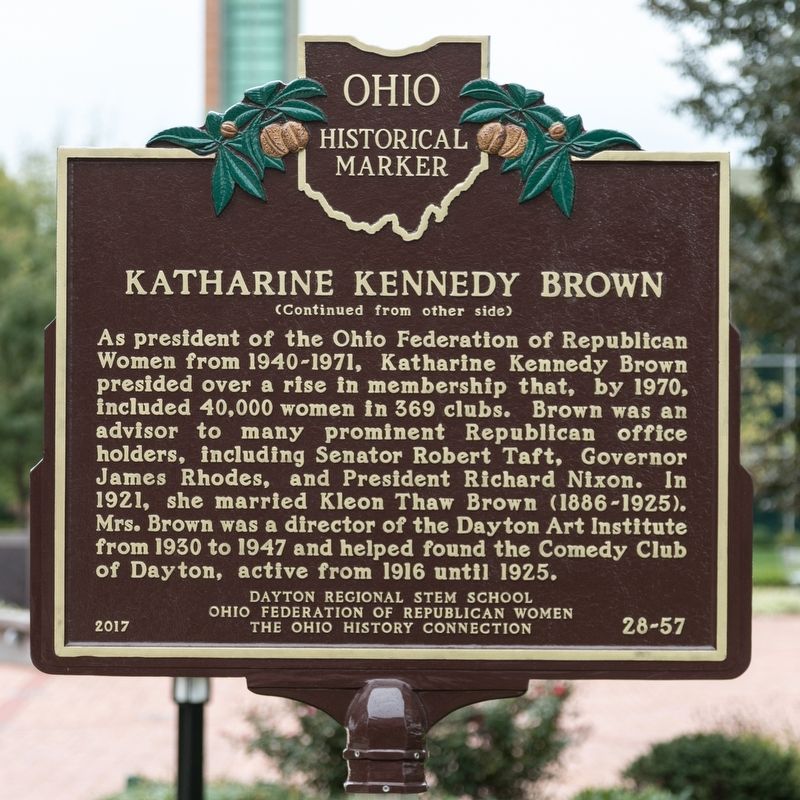 Katharine Kennedy Brown Marker, side two image. Click for full size.