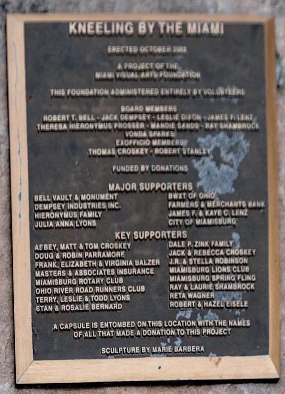 Kneeling by the Miami Tablet image. Click for full size.