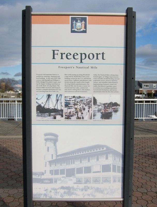 Freeport's Nautical Mile Marker image. Click for full size.