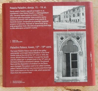 Paladini Palace, lower, 15th - 19th cent. Marker. Click for full size. Paladini Palace, lower, 15th - 19th cent. Marker image. Click for full size.
