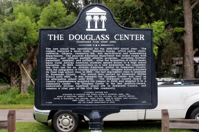 The Douglass Center Marker Side 2 image. Click for full size.