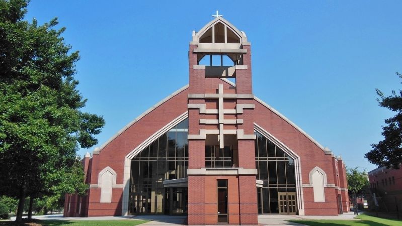 New/Current Ebenezer Baptist Church (<i>view from near marker</i>). Click for full size. New/Current Ebenezer Baptist Church (<i>view from near marker</i>) image. Click for full size.