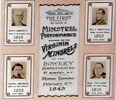 Inset - The Virginia Minstrels image. Click for full size.