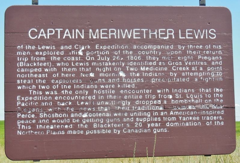 Captain Meriwether Lewis Marker image. Click for full size.