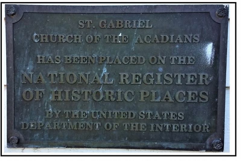 The Old Saint Gabriel Church Marker image. Click for full size.