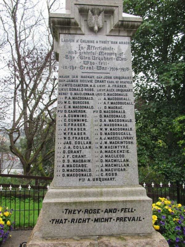 Glen Urquhart War Memorial image. Click for full size.