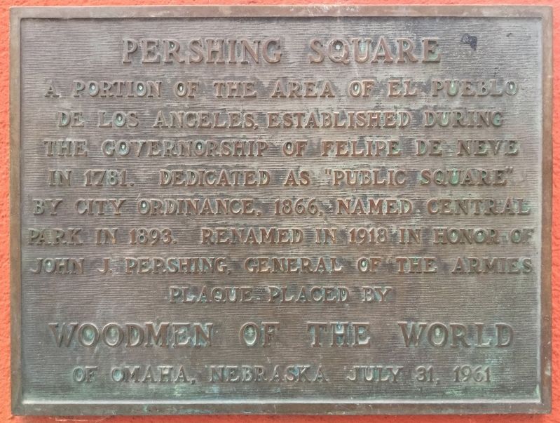 Pershing Square Marker image. Click for full size.