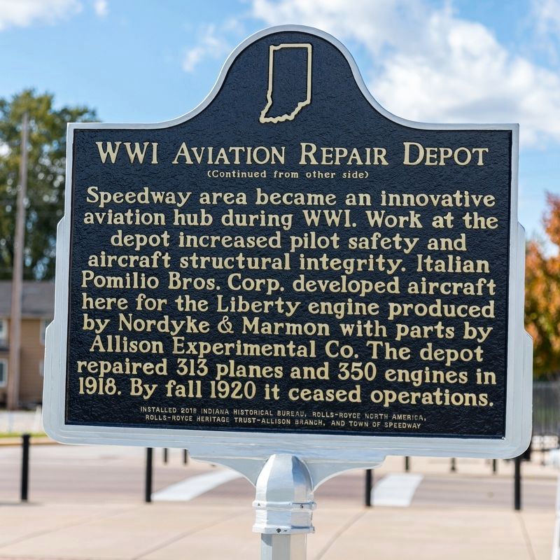 WWI Aviation Repair Depot Marker, side two image. Click for full size.