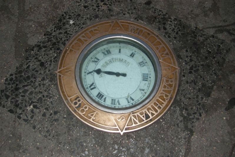 William Barthman Jeweler sidewalk clock returns image. Click for full size.