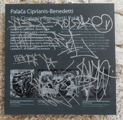 The Ciprianis-Benedetti Palace Marker image. Click for full size.