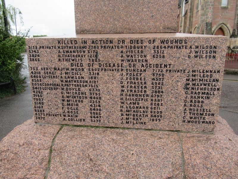Dingwall Boer War Memorial image, Touch for more information