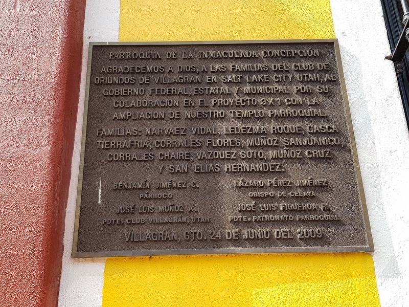 An additional Temple of the Most Holy Conception Marker. Click for full size. An additional Temple of the Most Holy Conception Marker image. Click for full size.
