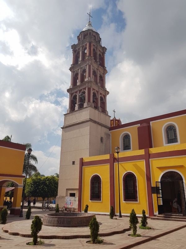 A view of the bell tower of the Temple of the Most Holy Conception image. Click for full size.