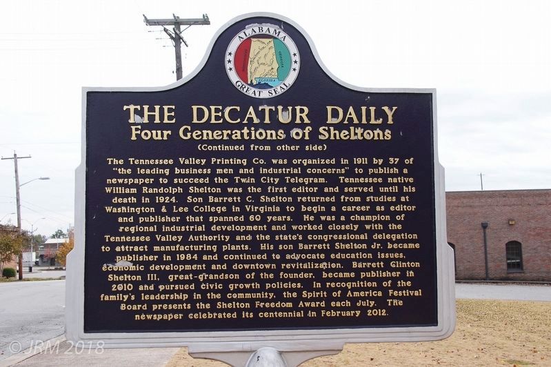 The Decatur Daily Marker Reverse image. Click for full size.